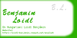 benjamin loidl business card