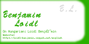 benjamin loidl business card